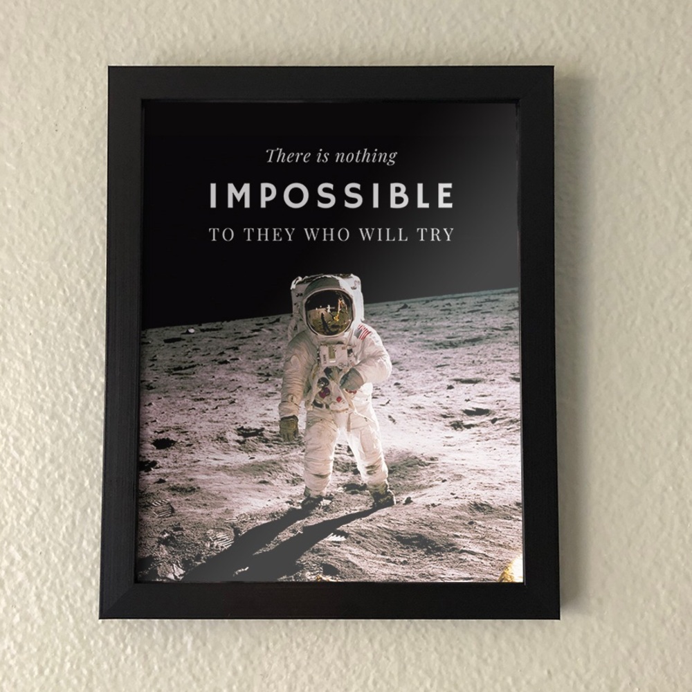 Man on the Moon Motivational Wall Art